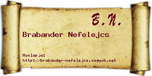 Brabander Nefelejcs névjegykártya